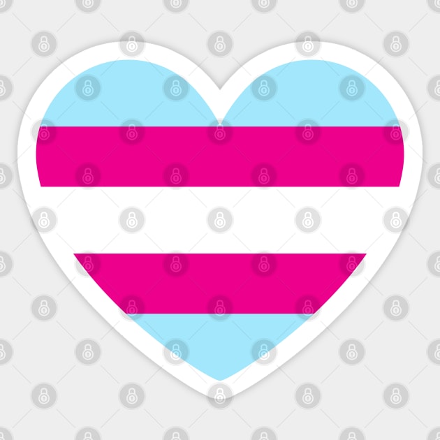 LGBT | Transgender Pride Flag Heart Sticker by s.hiro